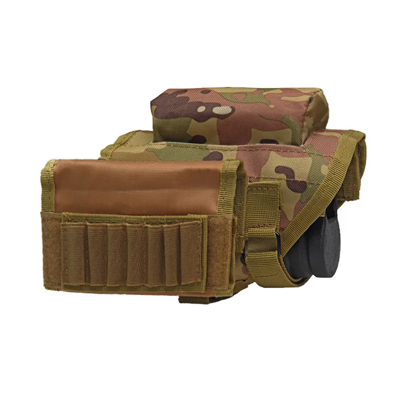 

Military Shooting Hunting Rifle Gun Shell Cartridge Bag Tactical Buttstock Rifle Cheek Rest Pouch Ammo Cartridges Holder
