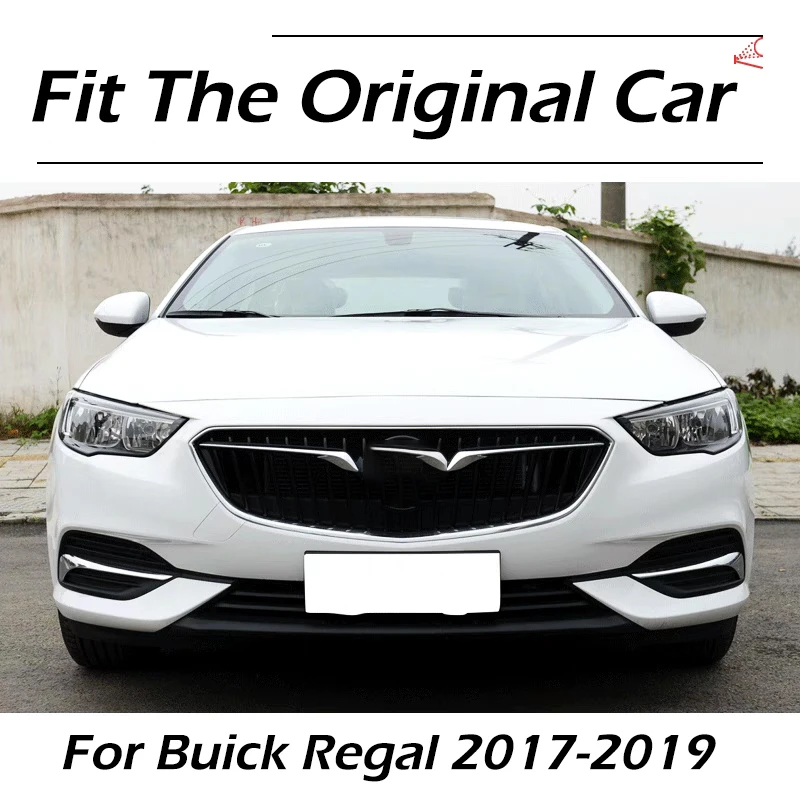 For Buick Regal 2017 2018 2019 Car Front Bumper Fog Light Cover Frame Fog Lamp Shell Foglight Grilles Frame Decorative Cover