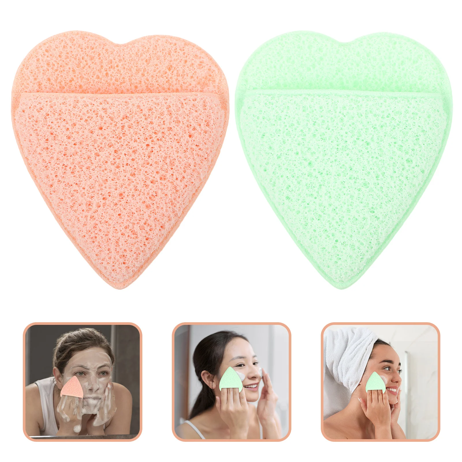 Gants de nettoyage du visage réutilisables, exfoliant pour le visage, pour un nettoyage en profondeur des pores, démaquillage, outil de soins doux pour la peau, 2 pièces