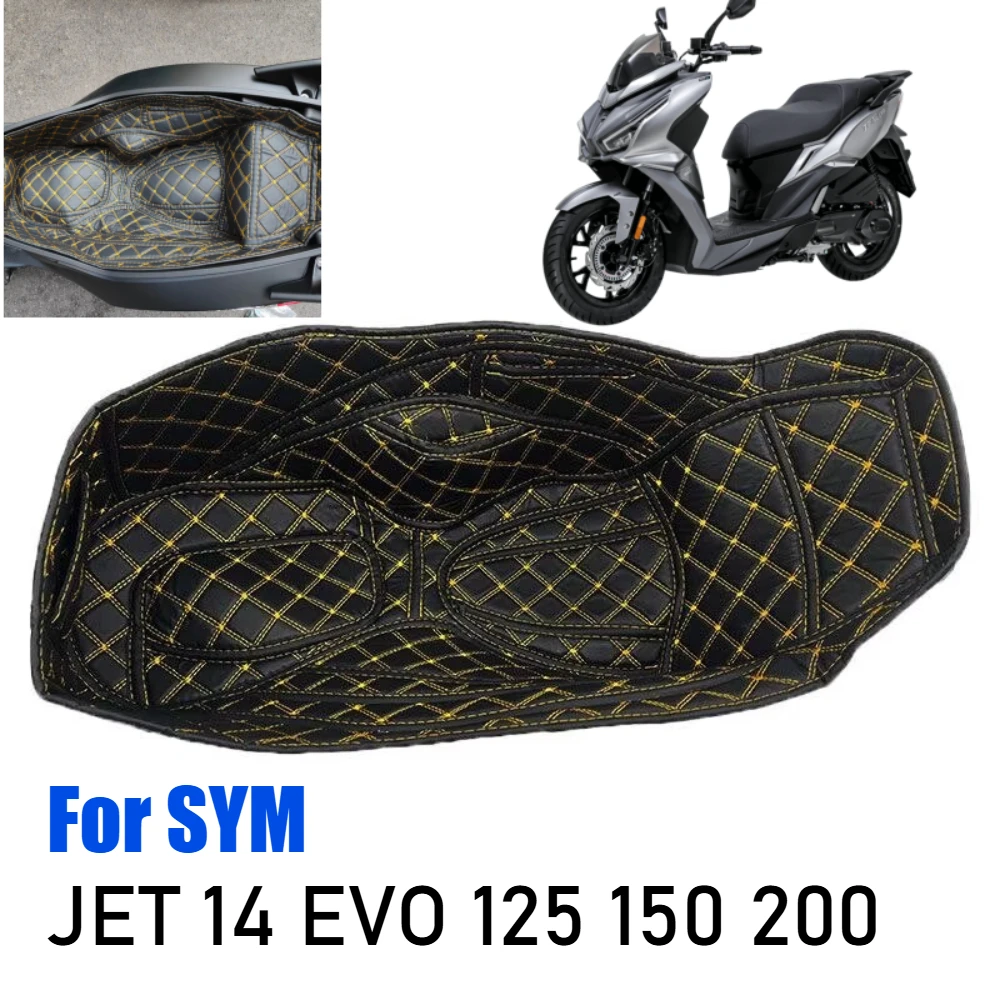 Para SYM JET 14 EVO 125 150 200 Jet 14 Evo: Caja de Almacenamiento para Motocicleta, Forro de Asiento, Cojín, Revestimiento de Maletero, Protector de Asiento