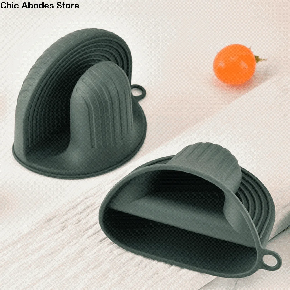

Anti-scald Silicone Oven Mitts Non Slip Heat Resistant Kitchen Pinch Mittens Thickened Insulated Microwave Hand Clips Baking