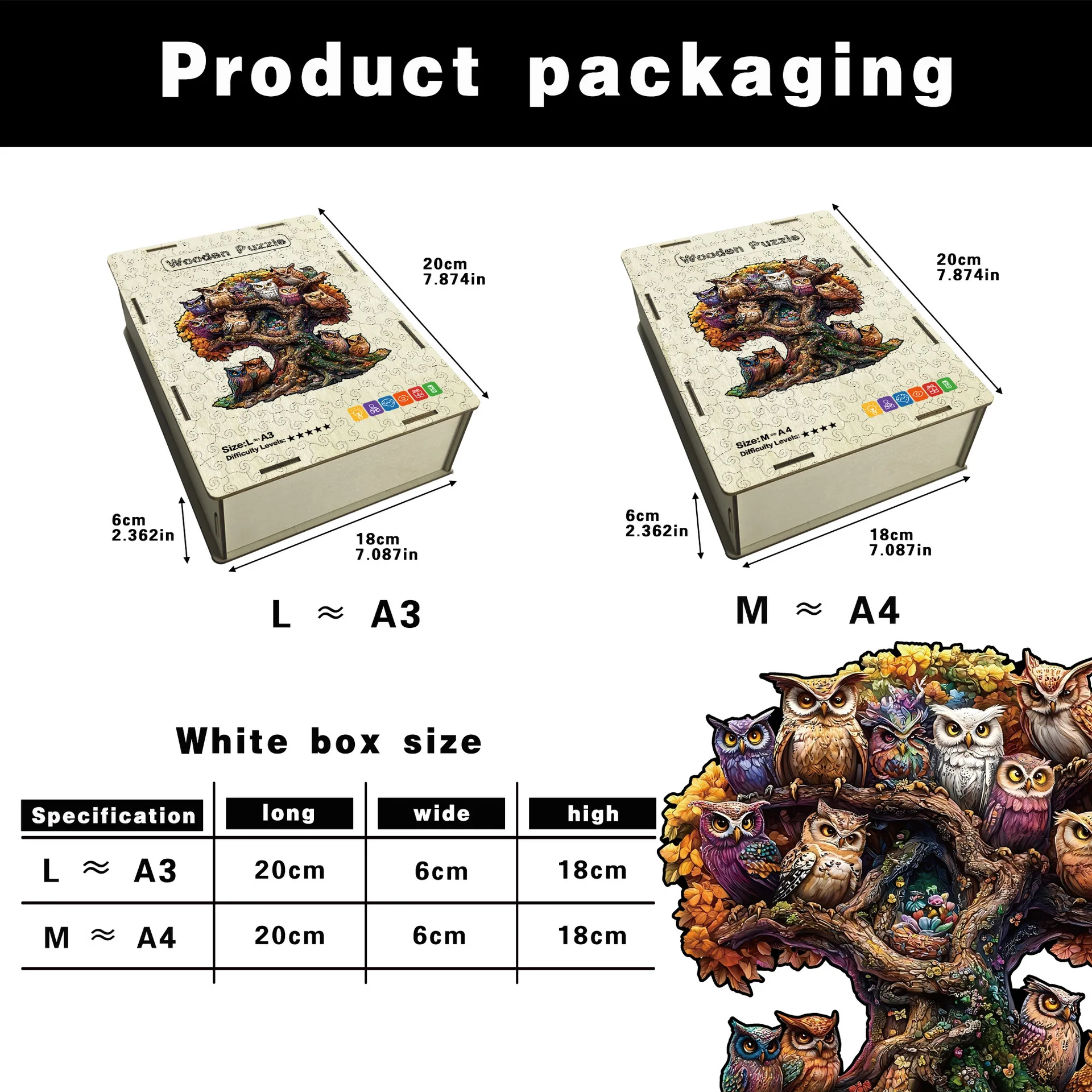 138/209 قطعة ألعاب ألغاز البومة الفريدة على شكل بومة لغز لديكور المنزل ألعاب تعليمية ممتعة هدايا عيد الميلاد للأطفال والكبار