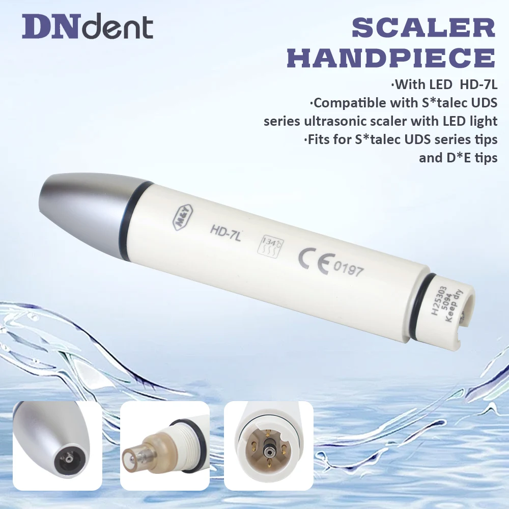 Metal Dental Ultrasonic Scaler Handpiece HD-7L Detachable Piezo Scaler Handpiece Ultrasonic Piezon Scaling Teeth whitening Tools