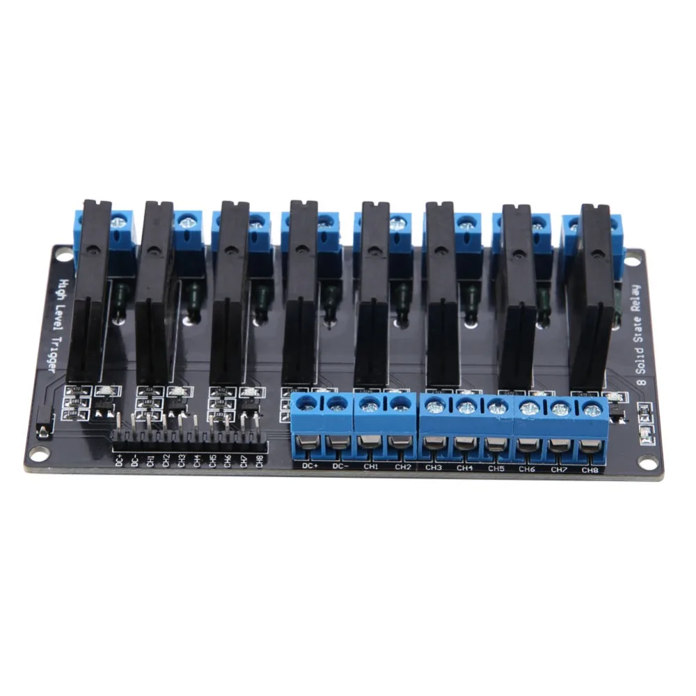 5V 8 Channel Solid State Relay Module High Level Trigger 2A 8 Channel Relay Module with Fuse 8 Channel Relay Module 5V