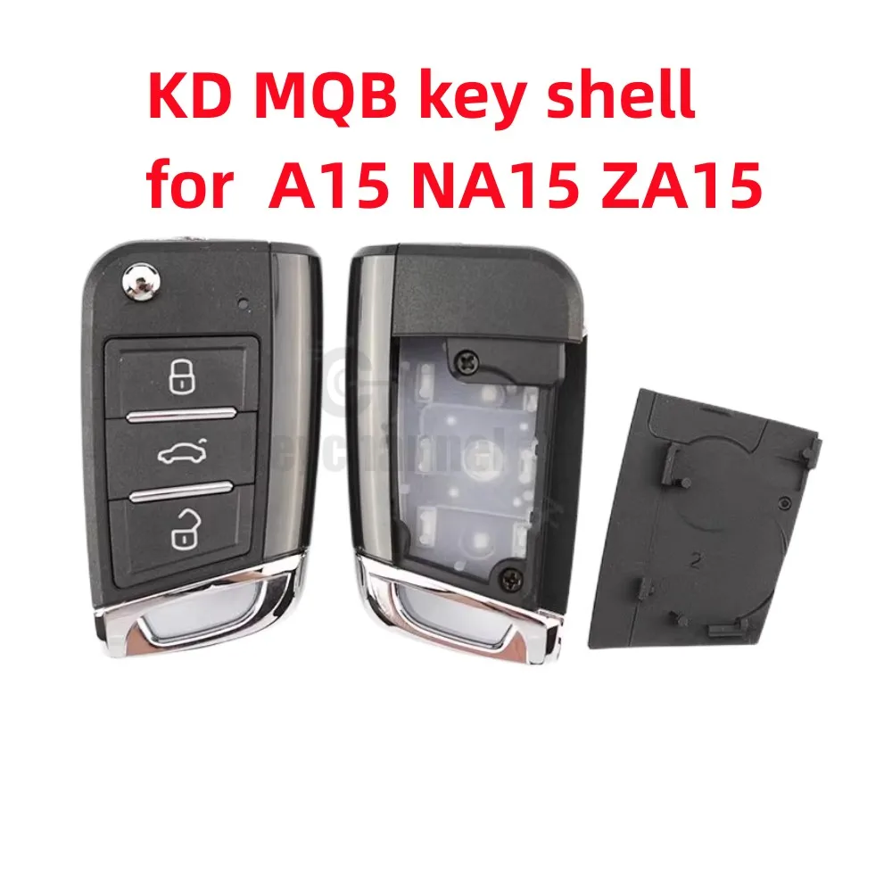 keychannel 1pcs 3 Button Car Key Shell MQB Flip Remote Case KD MQB Replacement Shell for KEYDIY A15 NA15 ZA15 Folding  Shell