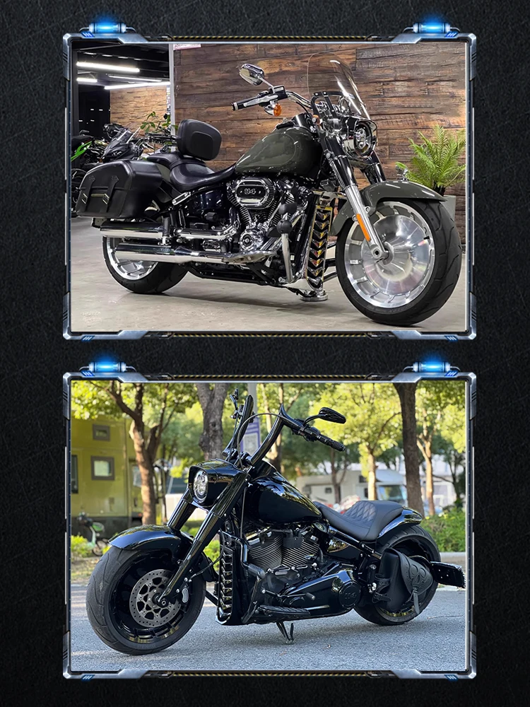 Fits Harley Softail Fat Boy Heritage Street Bob Street Glide Breakout Motorcycle Modified Fairing Blade Protection Cover 18-25 view 6