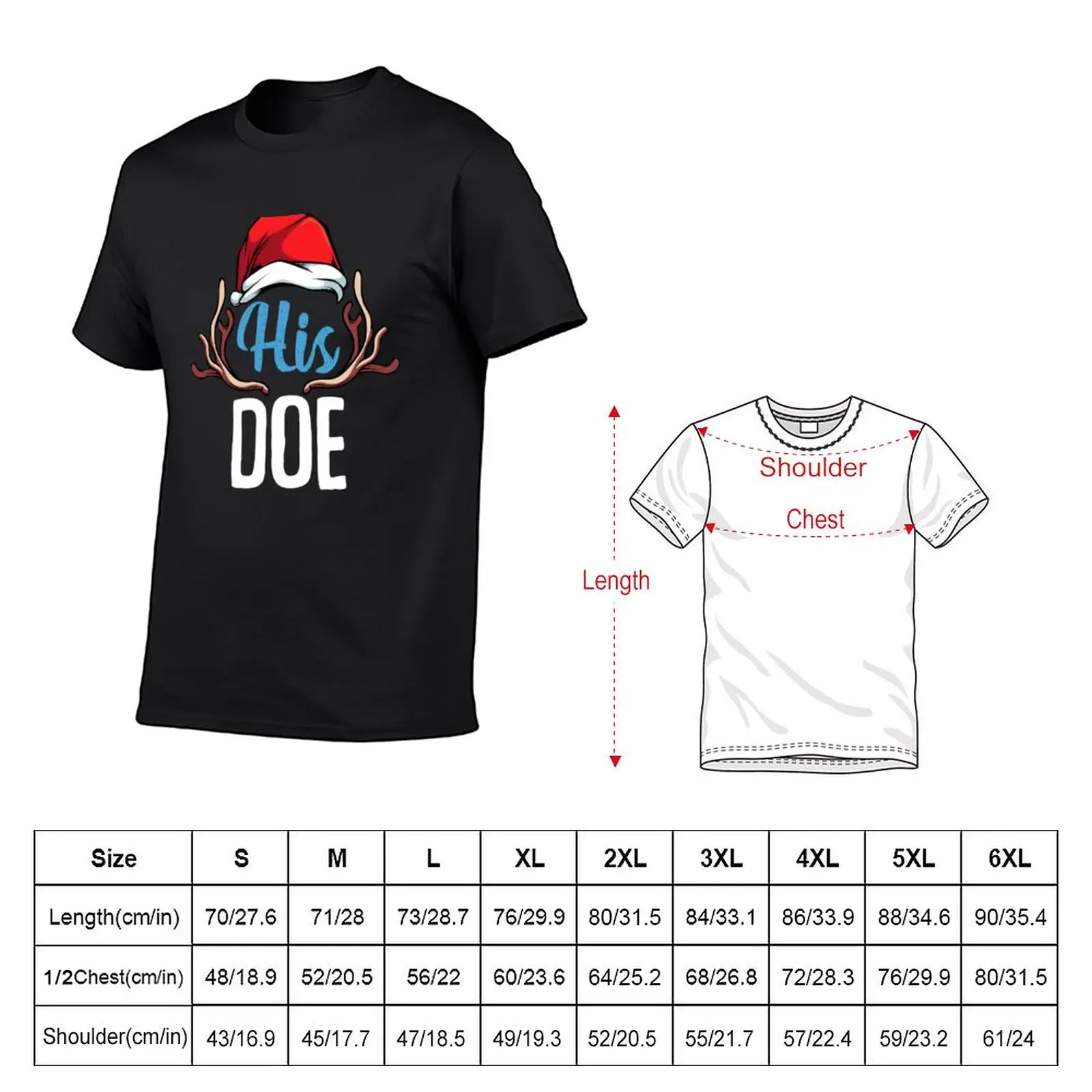 New His Doe Her Buck Couples Matching Merry Christmas Funny Sweatshirt T-Shirt summer tops t shirts men