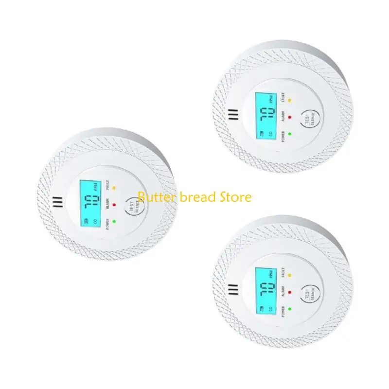 W89C يسهل تثبيت Co Alarm مع بطارية طويلة وشاشة رقمية للأسرة