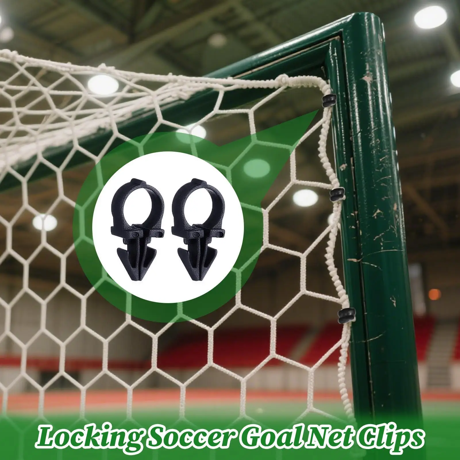 サッカーゴールネットファスナー 100個入り サッカーゴールネット固定クリップ スポーツアクセサリー 日常練習用固定金具