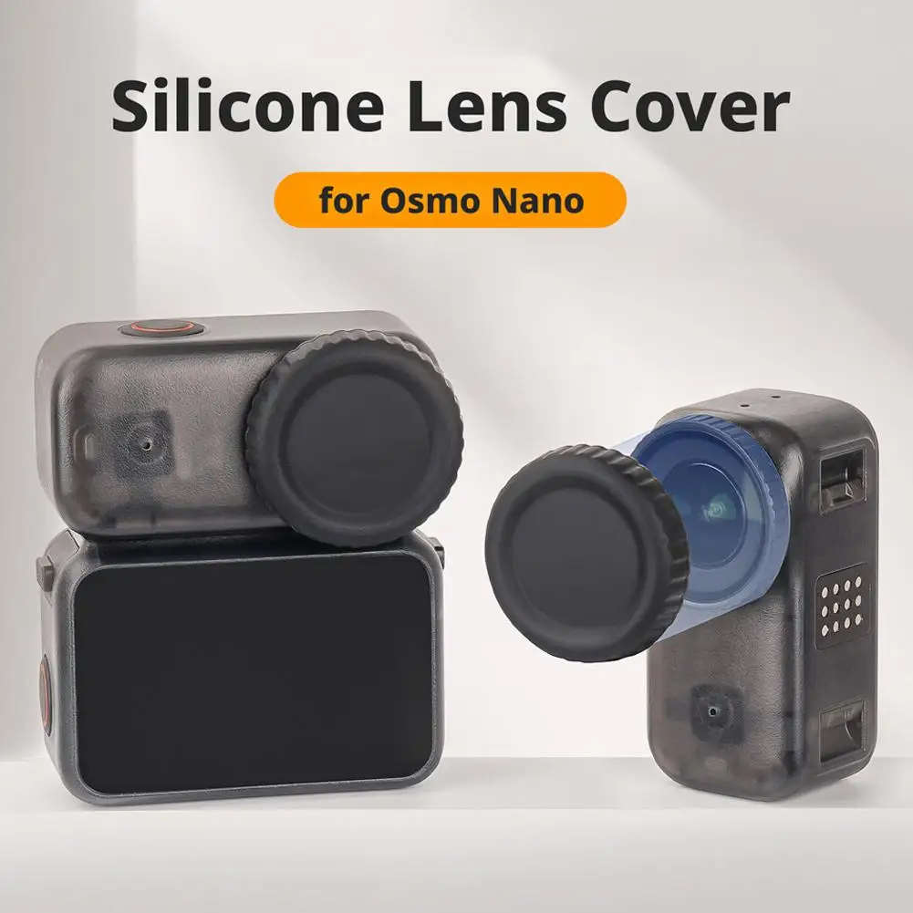 Lens Cap for DJI Osmo Nano Silicone Lens Protector Dustproof Soft Lens Guard Protector Anti-Scratch Black Camera Accessories