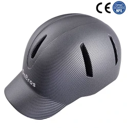 Carbon Fiber Look Personalidade Baseball Cap Estilo, Motocicleta Capacete, Ciclismo Capacete, Skate, Patinação, Esporte ao ar livre, Unisex