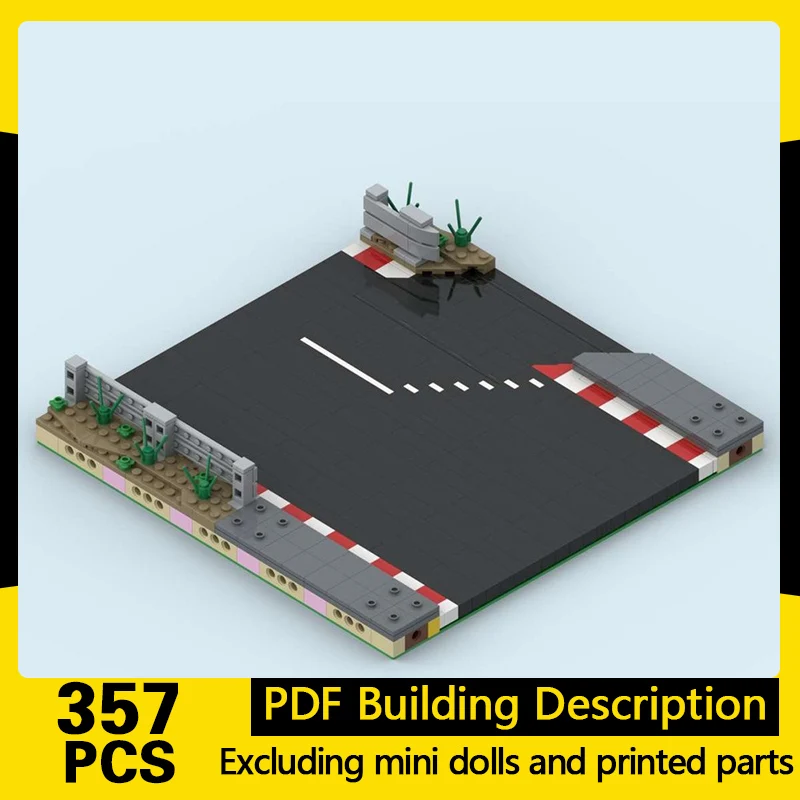 

Street View Model MOC Building Bricks Racetrack Pit Lane Way Out Modular Technology Gifts Holiday Assemble Children Toys Suit