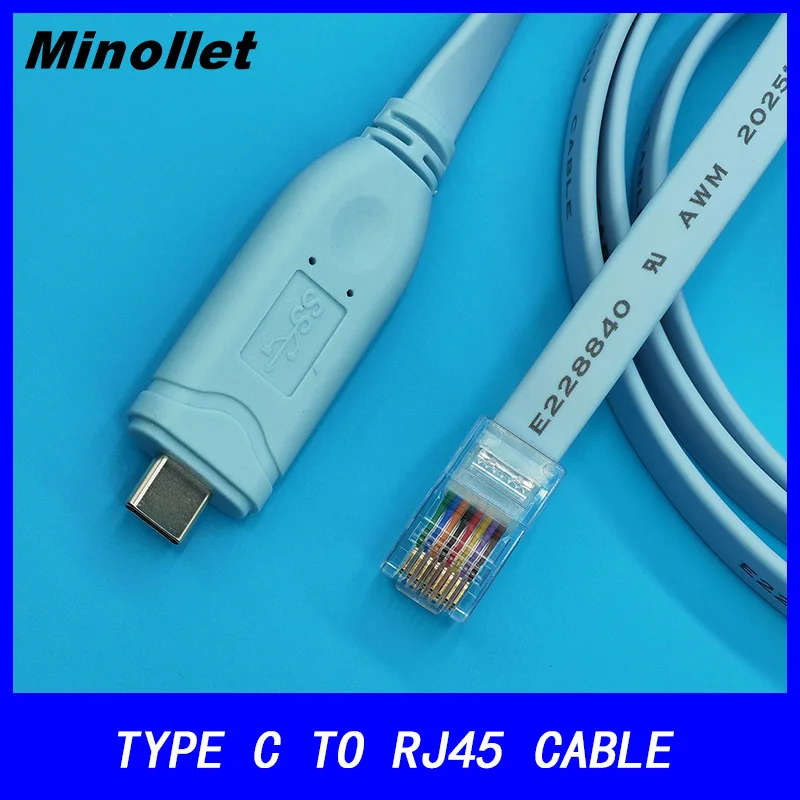 산업 자동화용 C 타입-RJ45 RS232 직렬 포트 통신 프로토콜 변환기 케이블, FTDI FT232R + ZT213 칩 사용