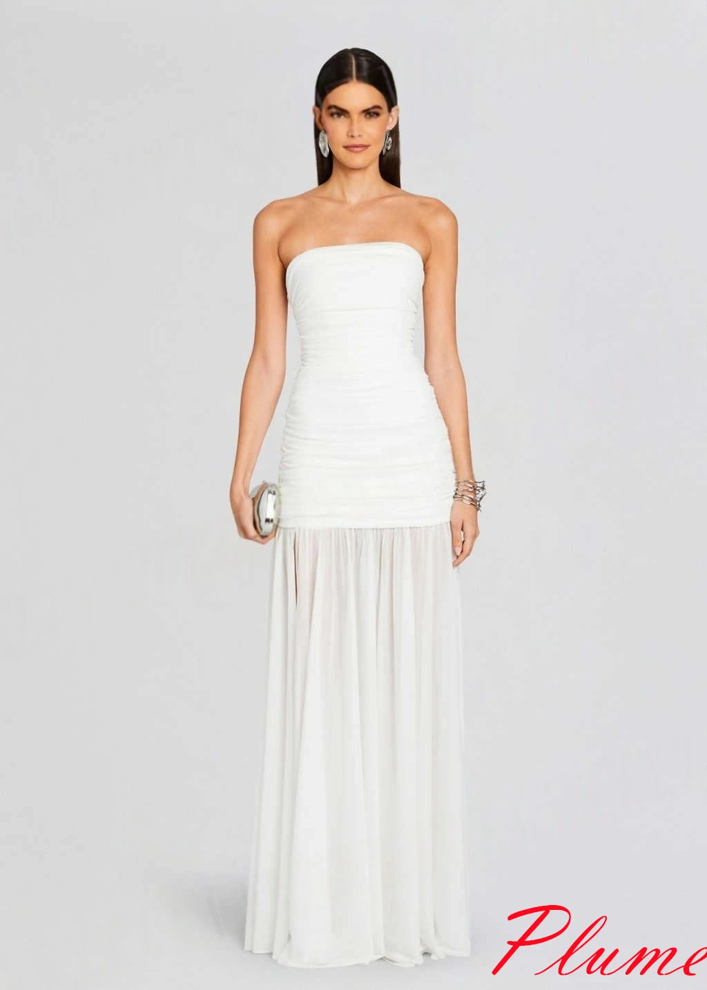 فستان زفاف رائع من الشيفون عالي الجودة مخصص أنيق غمد مثير بدون حمالات حفلة زفاف حالمة حفلة زفاف حساسة