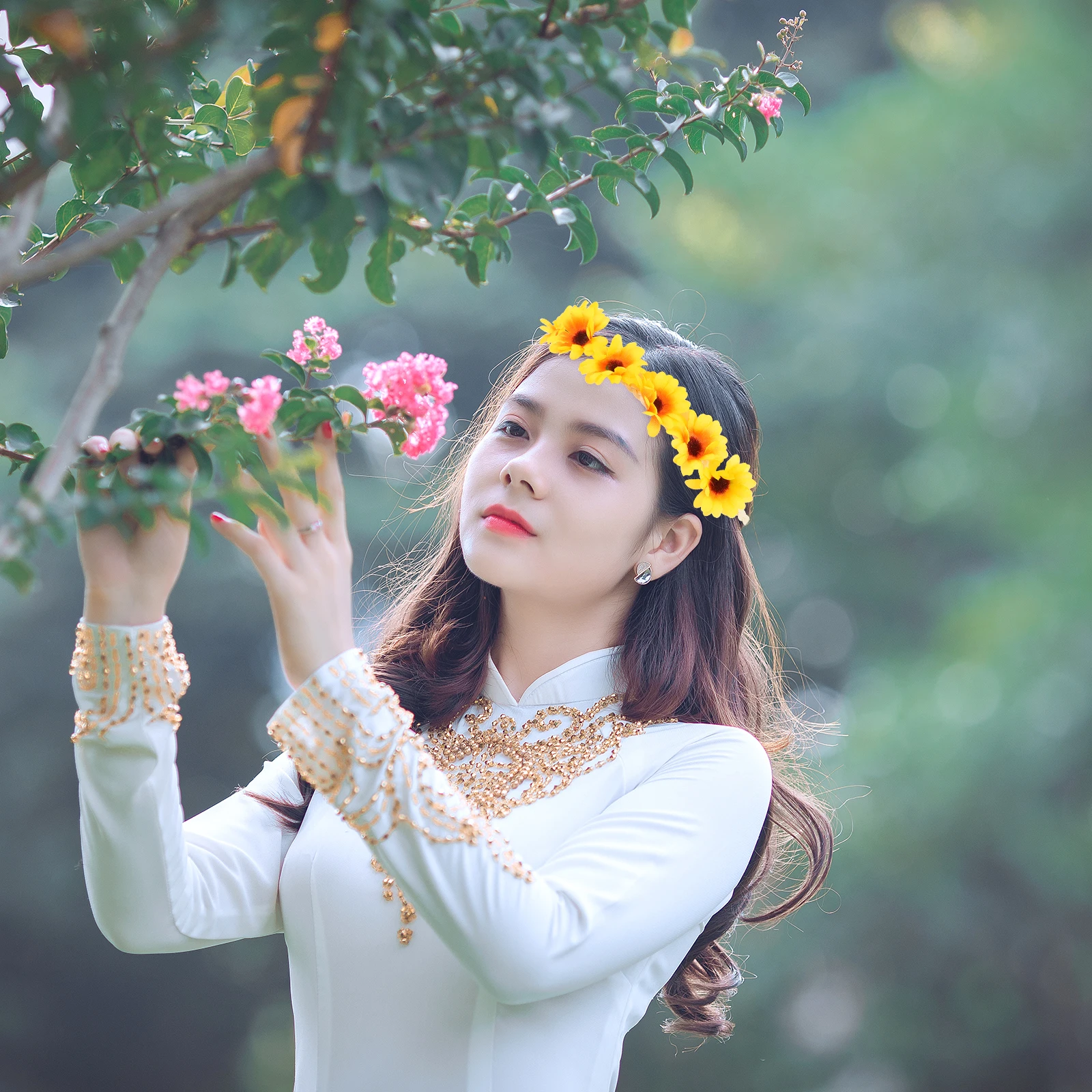

2Pcs Flower Headb Sunflower Hairpin Women Headdress Yellow Hair Accessories Gift Ideas Hairstyle Decorations