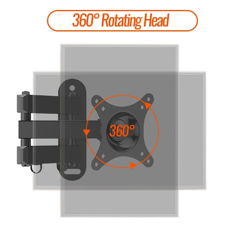 حامل قوس شاشة يصل إلى 30 كجم VESA 200 × 200 مم مع ذراع تمديد دوار حامل تلفزيون كامل الحركة لشاشة مسطحة LED مقاس 26-43 بوصة #3