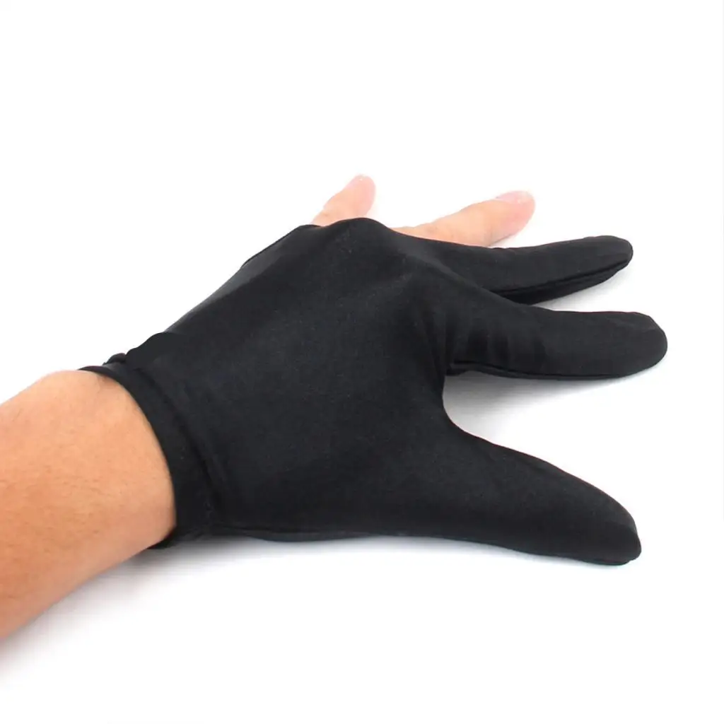 3 Finger Billiards Glove Pool Cue Gloves - Fits either hand - suitable for men and women