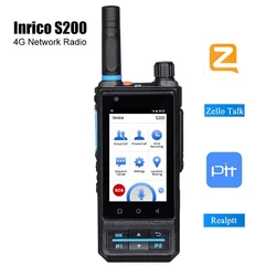 Inrico 4G Network Radio S200 Android 10 LTE/WCDMA/GSM Mobile Phone Work With Real-ptt Zello Unlocked Walkie Talkie Global Call