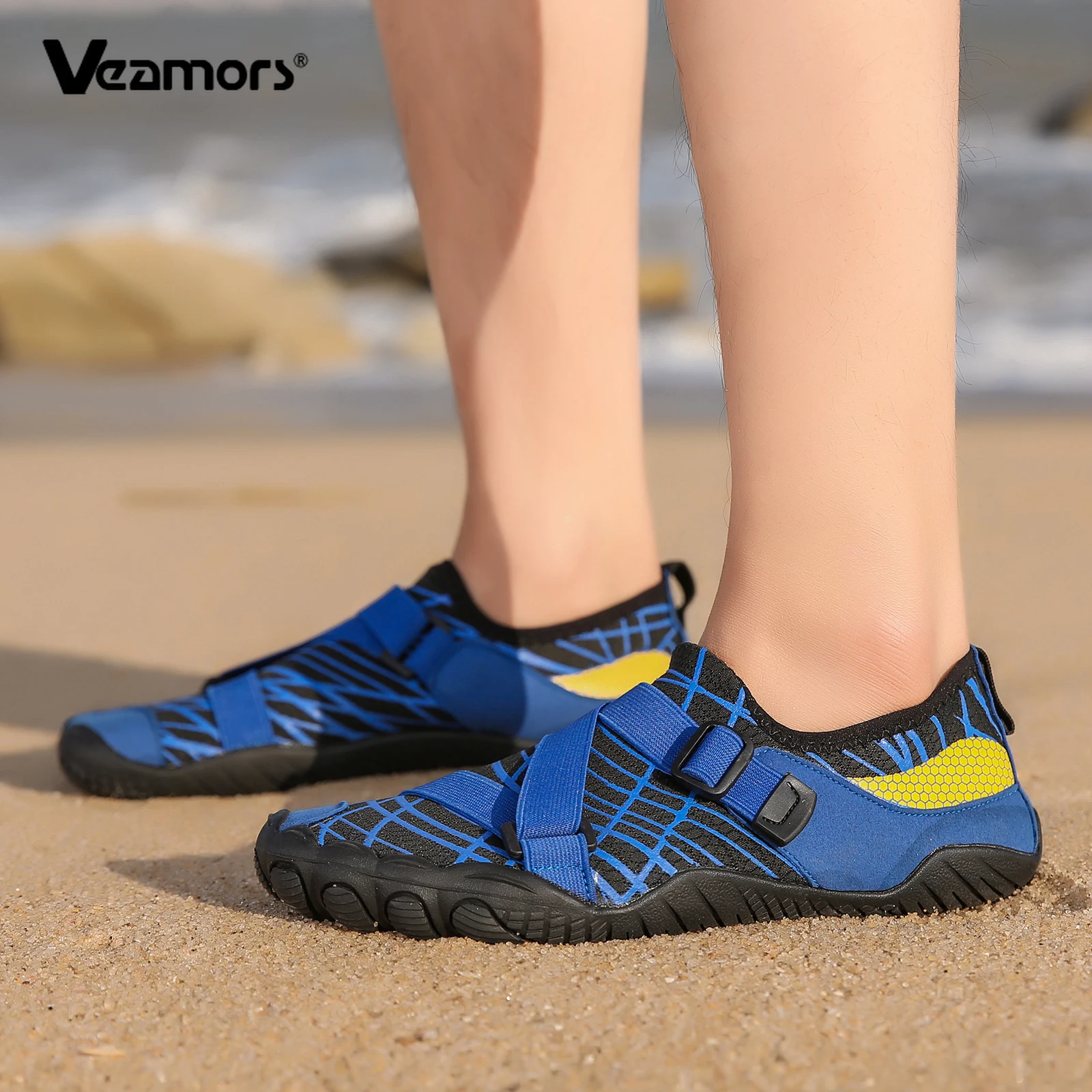 Quick Drying Outdoor Wading Shoes Men Women Beach Water Sports Shoes Soft Elastic Summer Aqua Shoes for Boating Surfing Non-slip