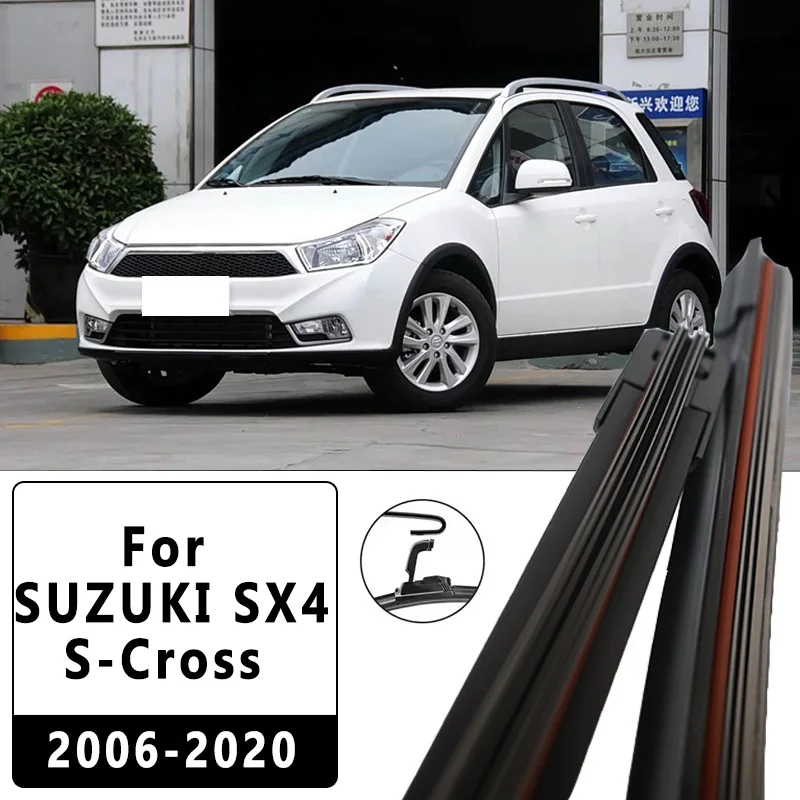 

Car Front Windscreen Wiper Blades Brushes Windshield Window Cutter Accessories 2PCS for SUZUKI SX4 S-Cross 2006-2020 26"+14"