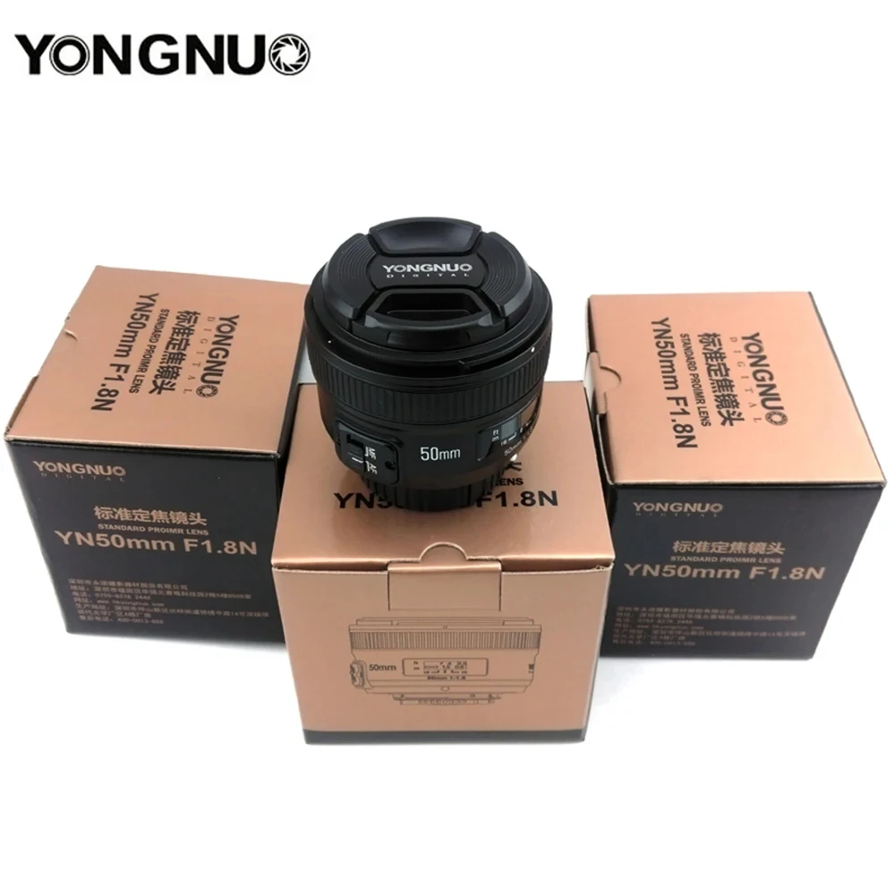 YONGNUO YN50mm F1.8 Large Aperture Auto Focus Camera Lens For Canon EF EOS 70D 5D3 600D Nikon F DSLR Camera