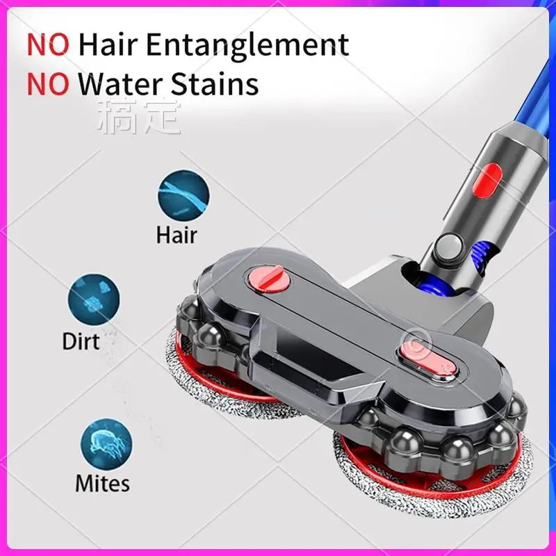 

AU-Electric Floor Mopping Head For Dyson V15 V8 V7 V10 V11 Vacuum Cleaner Attachments Mop With Removable Water Tank Easy Install