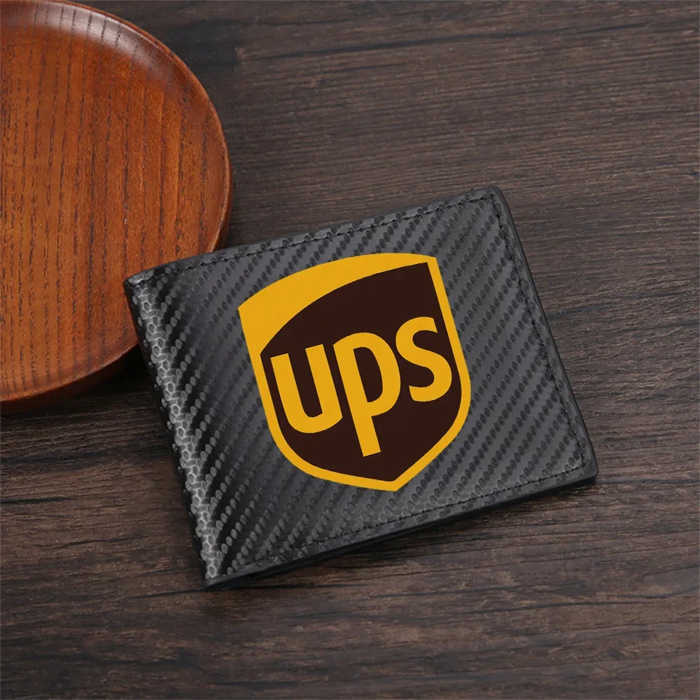 Golden letters inside brown shield Men's Wallets Simple Business Modern Stylish Printing Design Gifts For Father Boyfriend Chris