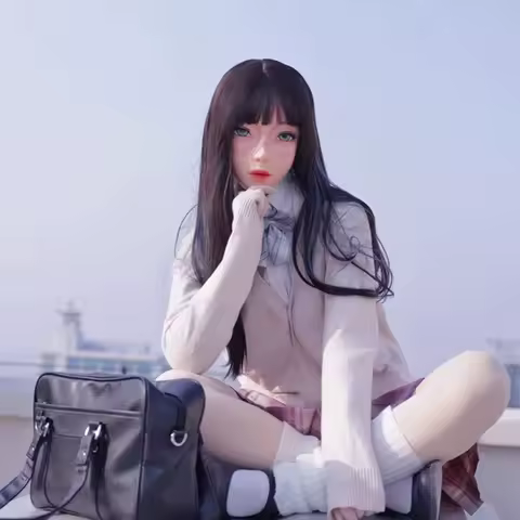 Customized Female Sweet Girl Resin Half Head Kigurumi BJD Mask Cosplay Japanese Anime Role Lolita Mask With Eyes And Wig