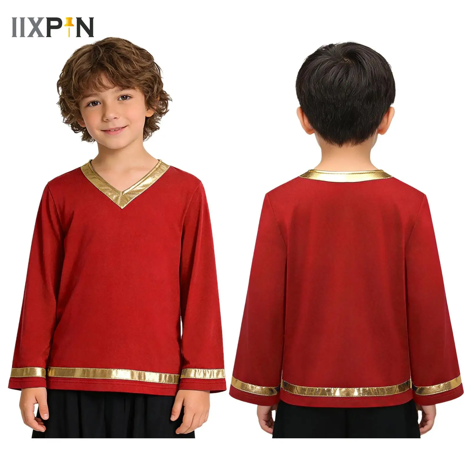 

Kids Boys Girls Choir Tops Pullover Robe Long Sleeve Worship Praise Dance Gown Church Events Christmas Carnival Pastor Priest