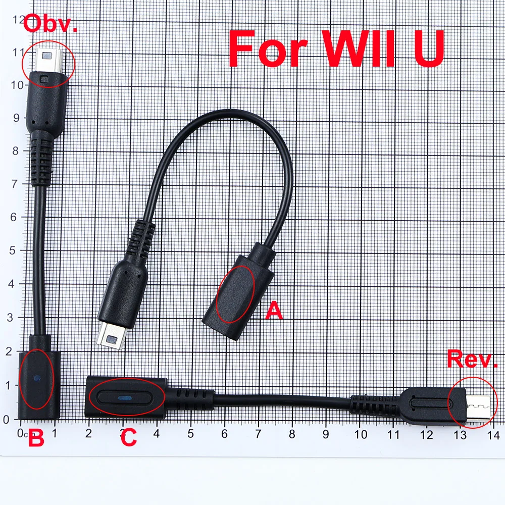 Suitable for Wii U game console game controller power cable USB C charging cable Suitable for Nintendo Wii U cable