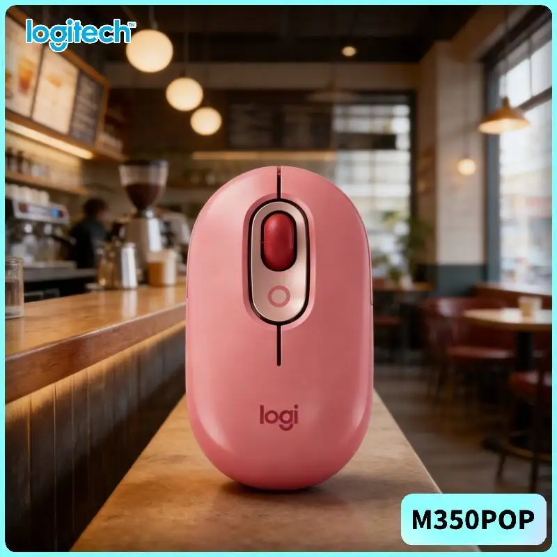 Slim Logitech   POP Mouse Silent Touch Recycled Plastic Bluetooth for Windows 11 Home Edition and Personal PC Compatibility