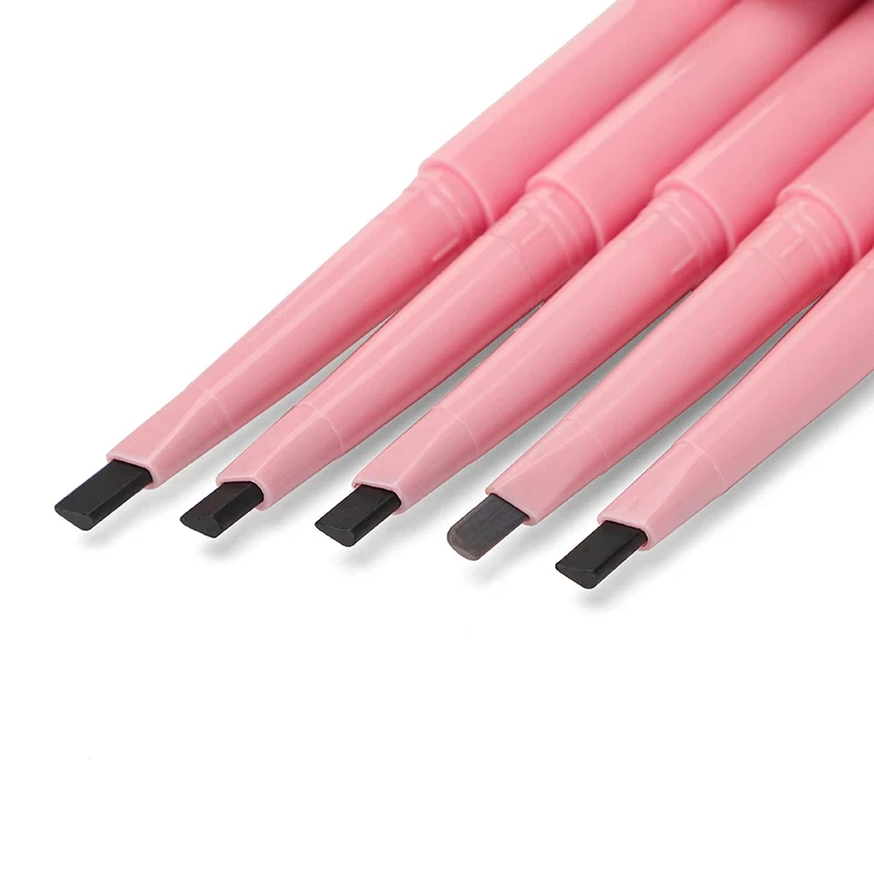 Logo personalizzato Trucco naturale Doppia testa Matita per sopracciglia super fine Occhi duraturi impermeabili Nero Marrone Crea penna fai da te girevole