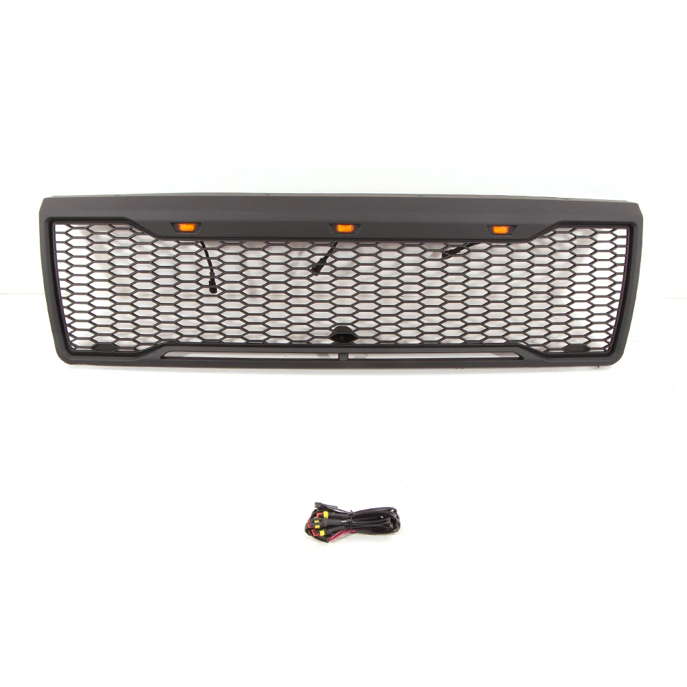Auto Parts Front Grille Mesh Grille W/LED Fit For 1992-1996 Ford BRONCO F150
