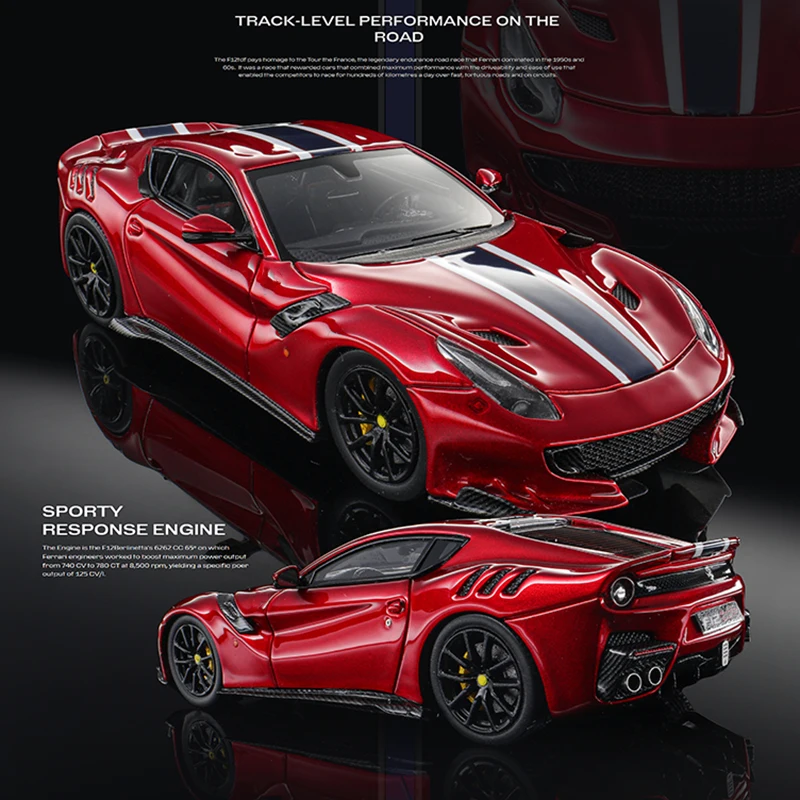 A-Model 1/64 Scale F12 TDF Rosso Corsa Resin Car Model Collectibles Toy Unique Gift Scene Simulation