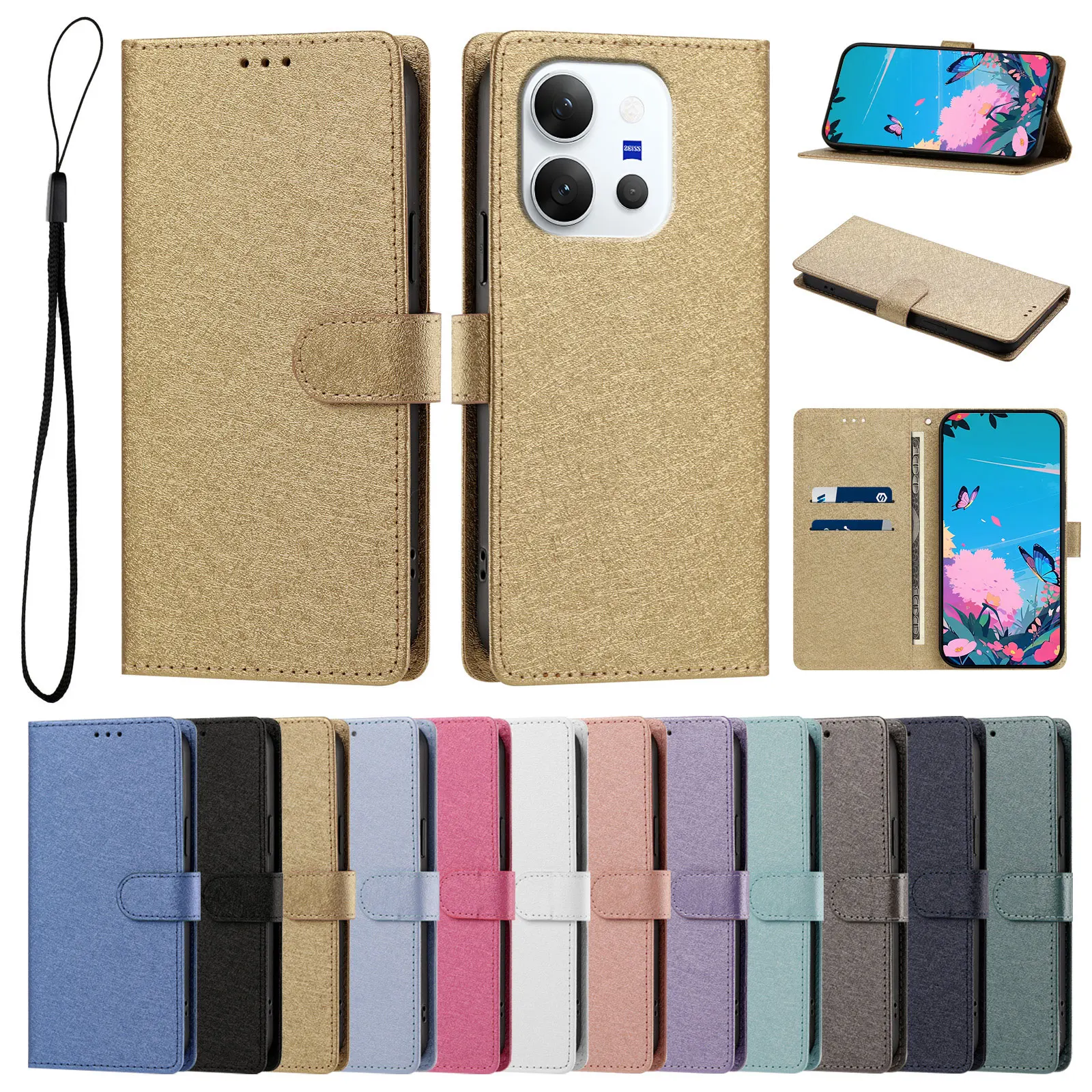 Wallet Leather Magnetic Phone Case For Redmi Note 17 15 14 13 Pro Plus Card Holder Kickstand Strap Funda Book Silk Cover