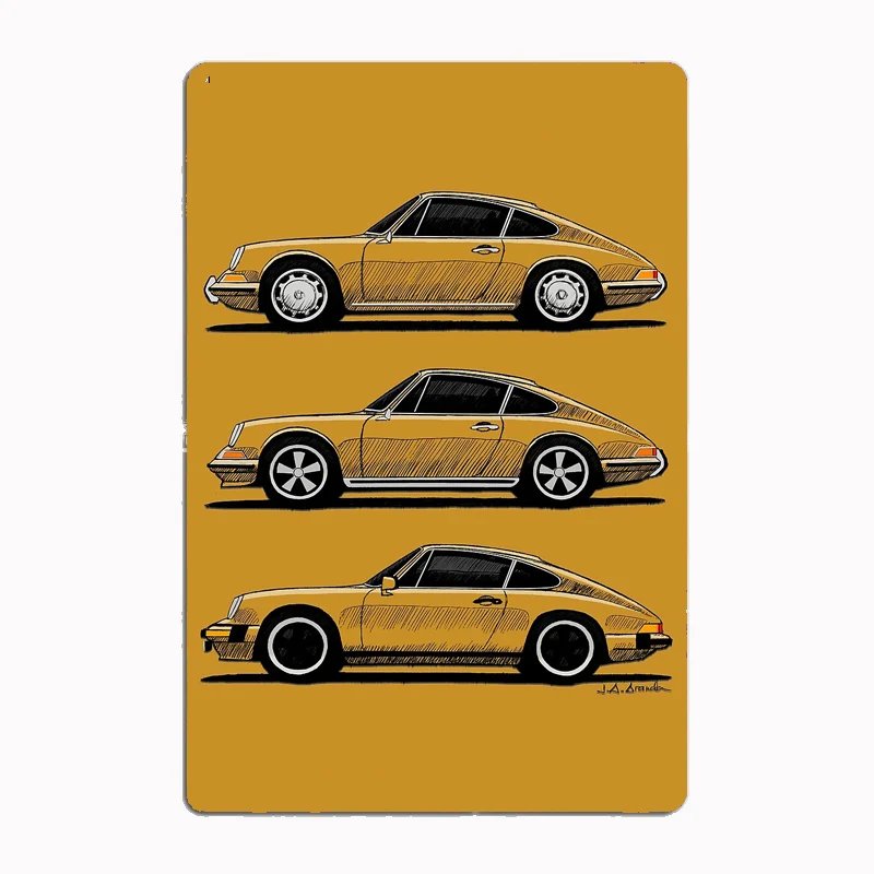 Classic Sports Coupe From Stuttgart Sports Car Metal Sign Poster Garage Room Decor Automobile Club Custom Tin Vintage Home Decor