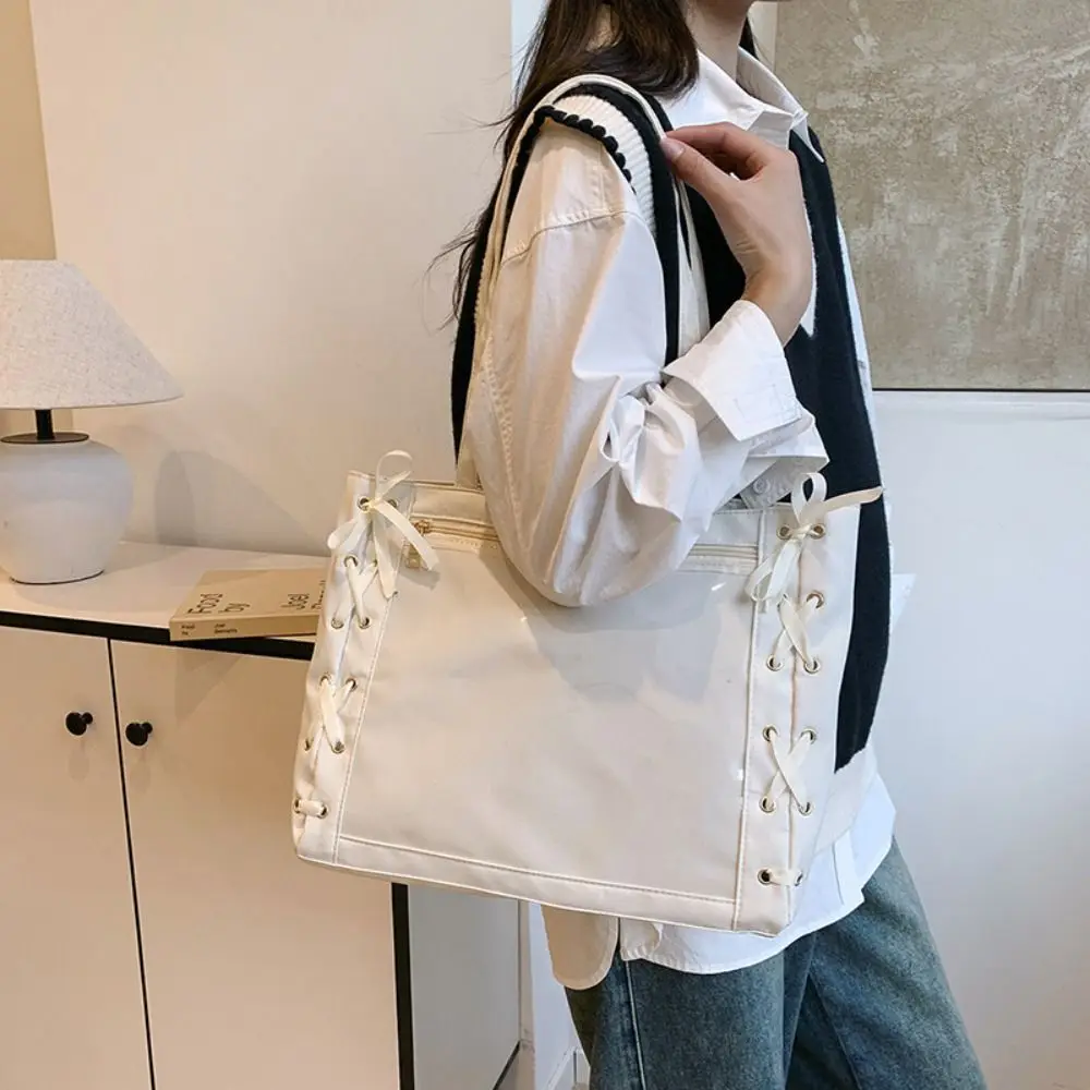 

Pouch Bag Single Badge Itabag Simple Itabag Cross Ribbon Badge Display Transparent Pocket Solid Color PU Shoulder Bag Children
