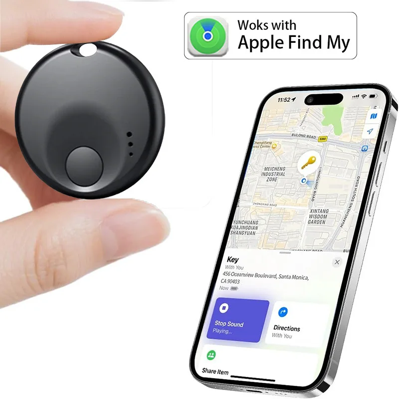 

Bluetooth-трекер Airtag Smart Tag GPS-локатор Устройство слежения Работает с Find My (только iOS) Поиск предметов для сумки для ключей для багажа