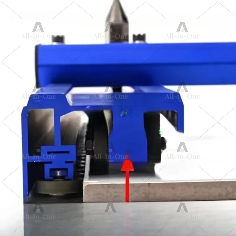 T-shaped rock plate cutting tool with pointed horn tip, portable pushing knife for large ceramic tile and circular marking work
