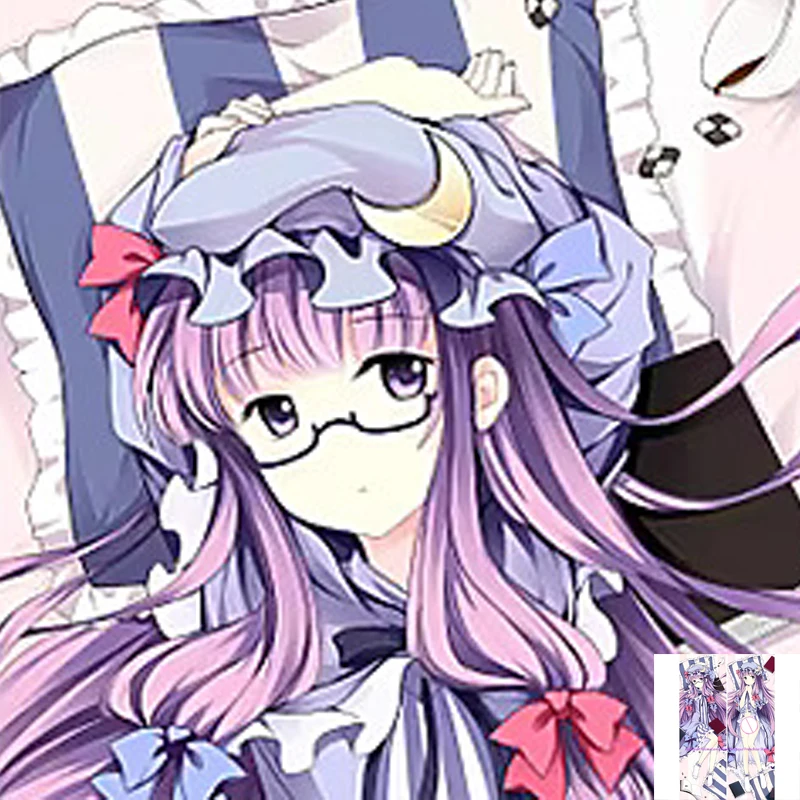 

Anime Dakimakura Pillow Case Patchouli Knowledge Sexy and Busty Beautiful Girl Double-Sided Halloween Decoration
