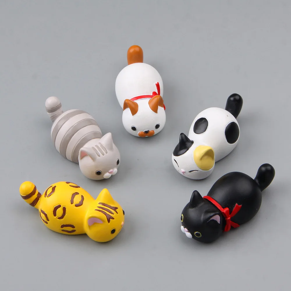 Kawaii 3D Cat Fridge Magnet Home Kitchen Decoration Key Hanger Refrigerator Magnetic Photo Message Stickers Note Stick Kids Toys