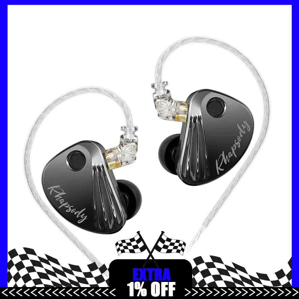 CCA Rhapsody Wired Headphones 8mm High Performance Moving Coil Esports Headset Flexible Adjustment Of Four Speed Switch Gifts