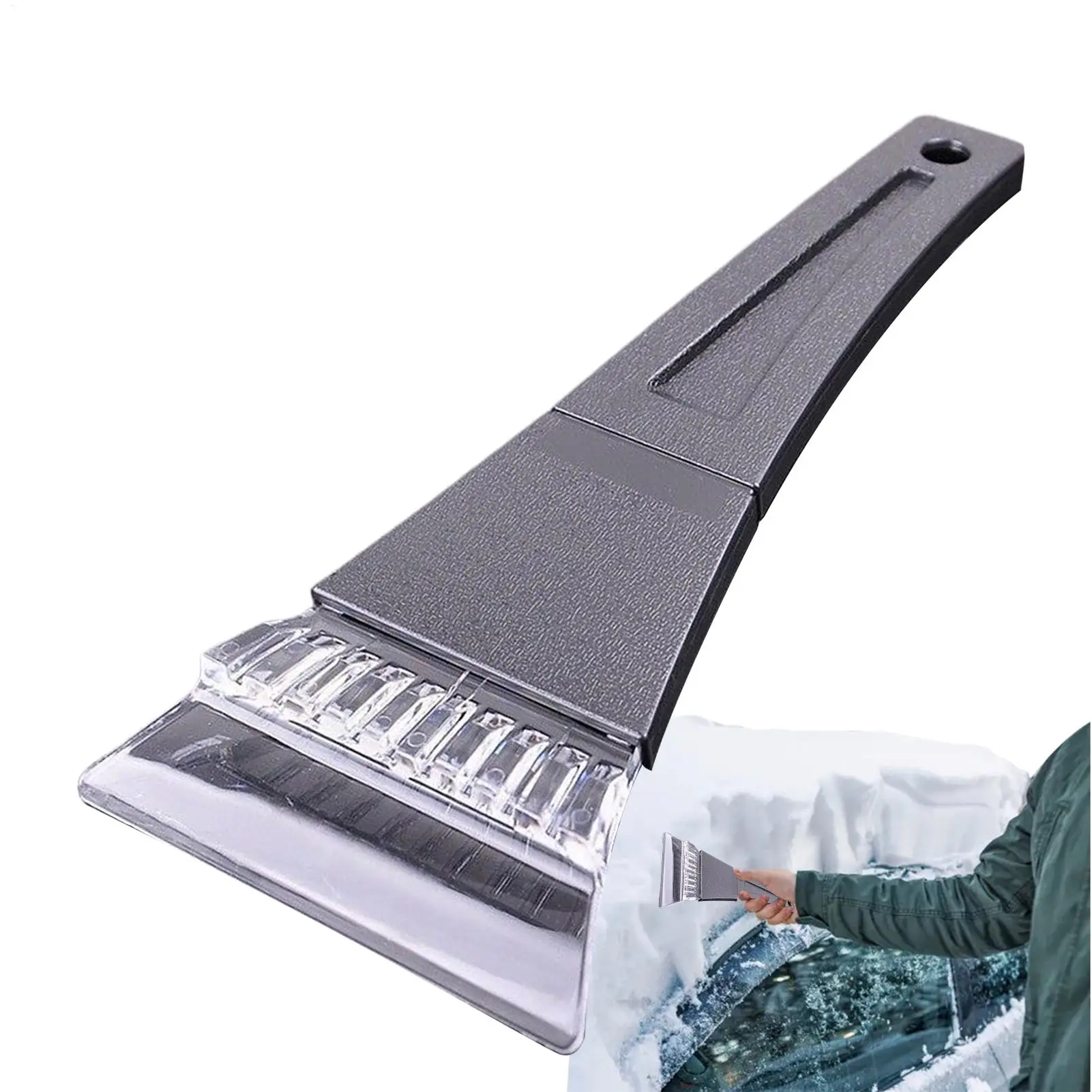Car Ice Scraper Warm Waterproof Windproof 2-in-1 Windshield Snow Scraper Glove for Truck SUV Window Glass Mirror Care Cleaning