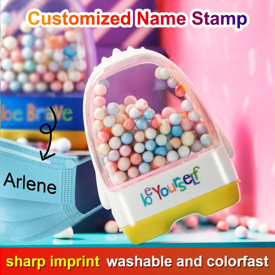 

Custom Kids Name Stamp for Clothes-Personalized Waterproof Clothing Marker,Anti-Loss Shoe & Backpack Labels,School Supplies Gift