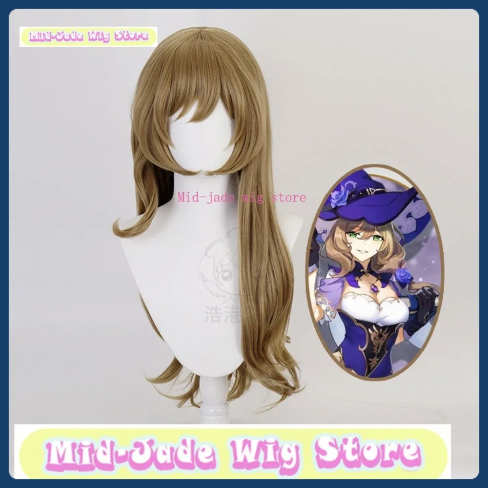 

Mid-jade Wig Store Genshin Impact Lisa Cosplay Wig Anime Game Role-playing Costume Halloween Costume Props Synthetic Hair
