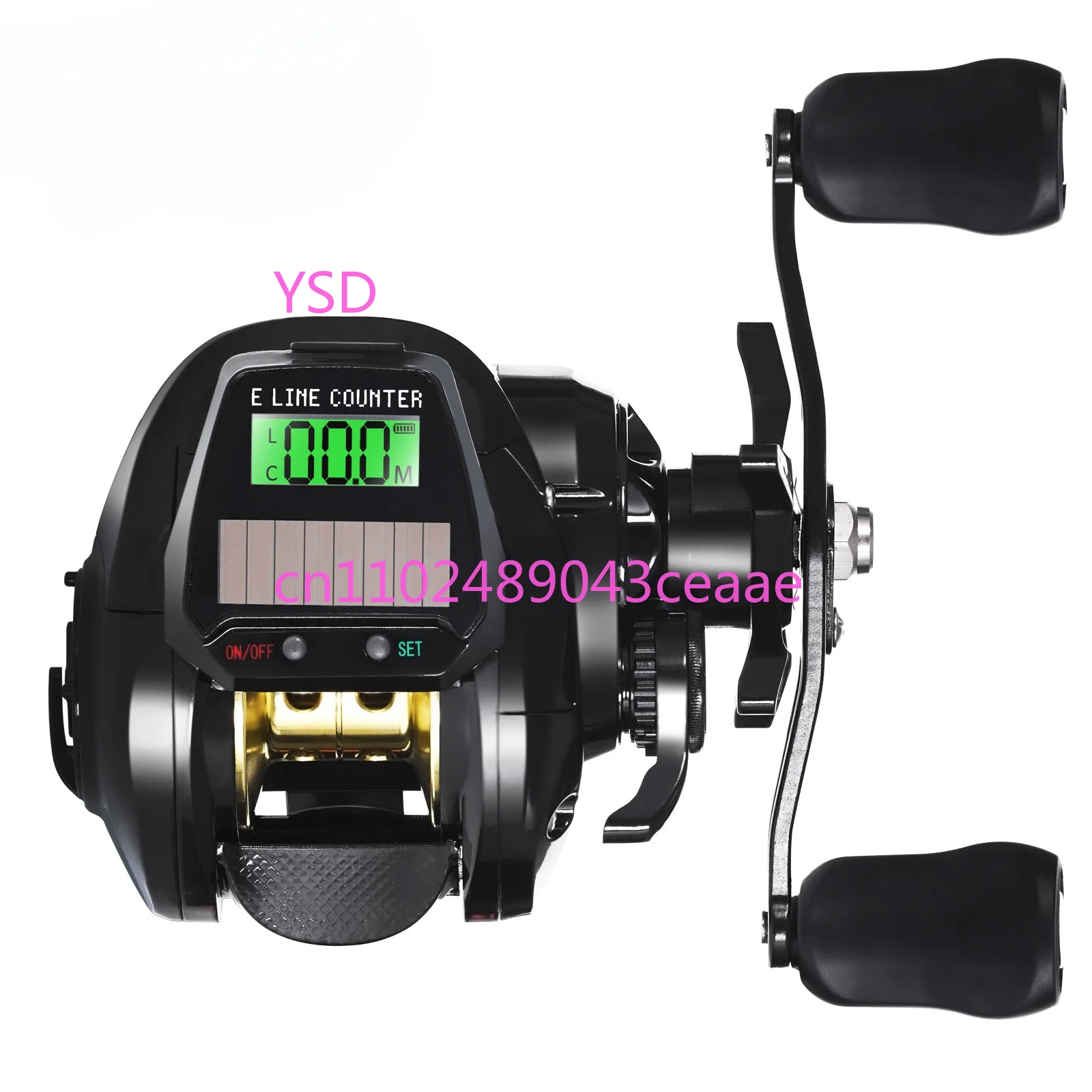 

New solar digital display water drop wheel freshwater sea beach fishing boat fishing long-distance raft