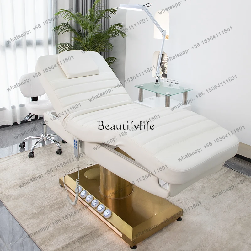

D06 Electric beauty bed embroidery lifting folding chair medical massage bed