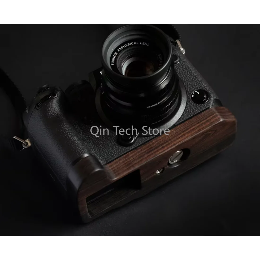 

Handmade Wooden Ebony Wood Handle Hand Grip Baseplate for Fujifilm X-H1 Fuji XH1 Camera Clamp