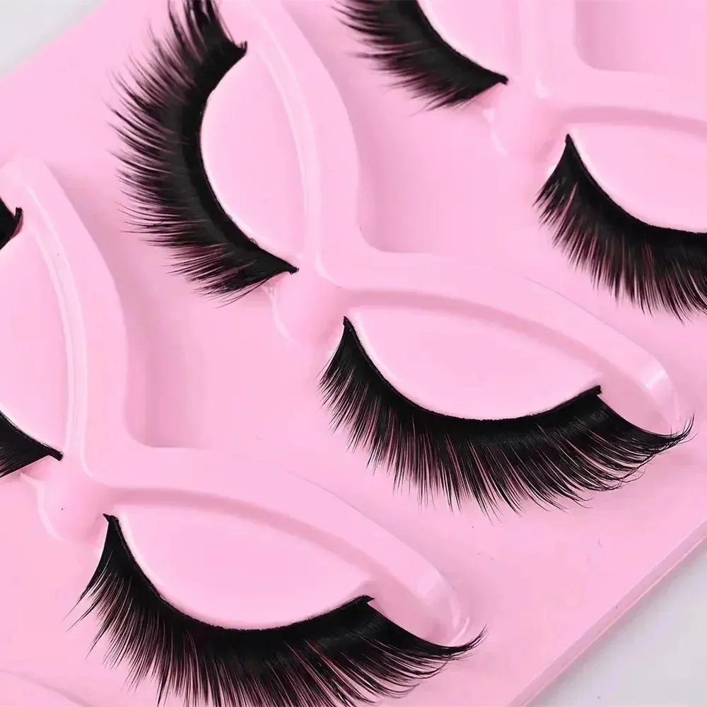 5 Pairs False Eyelashes Natural Look, Fluffy Mink Cat Eyes & Fox Eyes, Fine Hairs Fairy Style, Enhance Your Look Effortlessly