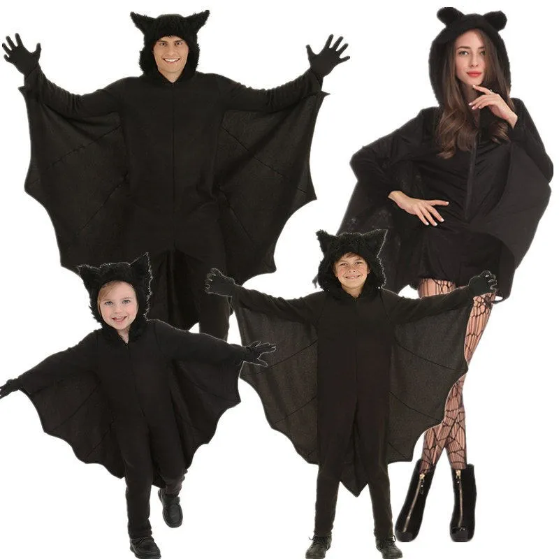 

Adult Bat Costume Halloween Parent-Child Matching Cosplay Outfit for Adults And Children Style Bloodsucker